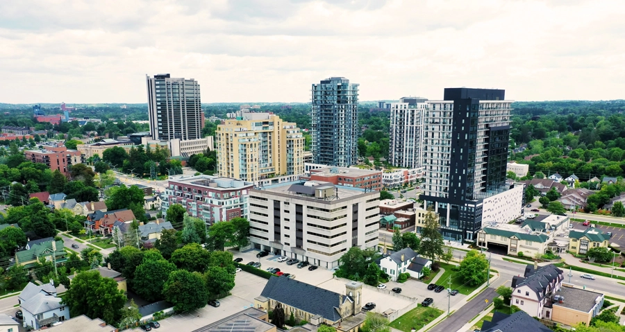 Waterloo Ontario Aerial Scene.